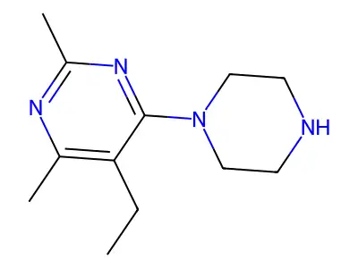 5-Ethyl-2,4-dimethyl-6-piperazin-1-yl-pyrimidine structure