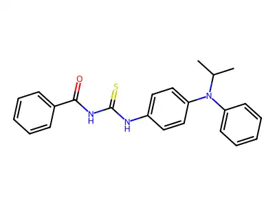 N-(((4-((Isopropyl)phenylamino)phenyl)amino)thioxomethyl)benzamide structure