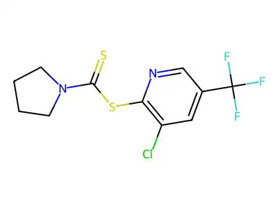 (3-Chloro-5-(trifluoromethyl)(2-pyridylthio))pyrrolidinylmethane-1-thione structure