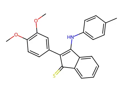 2-(3,4-Dimethoxyphenyl)-3-(4-methylanilino)indene-1-thione structure