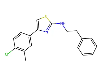 (4-(4-Chloro-3-methylphenyl)(2,5-thiazolyl))(2-phenylethyl)amine structure