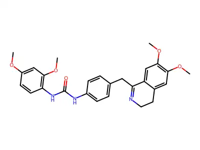 1-(4-((6,7-DIMETHOXY(3,4-DIHYDROISOQUINOLYL))METHYL)PHENYL)-3-(2,4-DIMETHOXYPHENYL)UREA structure