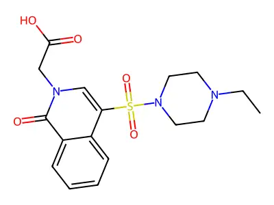 [4-[(4-ethylpiperazin-1-yl)sulfonyl]-1-oxoisoquinolin-2(1H)-yl]acetic acid structure