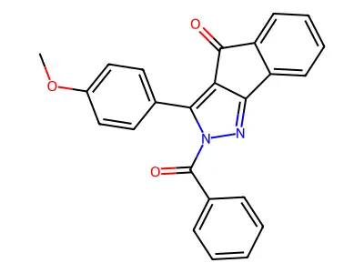 3-(4-Methoxyphenyl)-2-(phenylcarbonyl)indeno[3,2-C]pyrazol-4-one structure