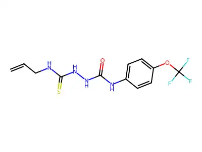 1-(Prop-2-enylcarbamothioylamino)-3-[4-(trifluoromethoxy)phenyl]urea structure