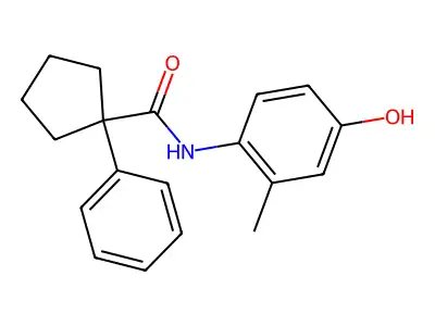 N-(4-hydroxy-2-methylphenyl)-1-phenylcyclopentane-1-carboxamide structure