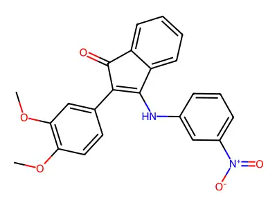 2-(3,4-Dimethoxyphenyl)-3-(3-nitroanilino)inden-1-one structure