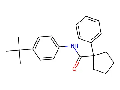 N-(4-tert-butylphenyl)-1-phenylcyclopentane-1-carboxamide structure