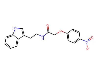 N-[2-(1H-indol-3-yl)ethyl]-2-(4-nitrophenoxy)acetamide structure