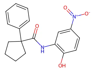 N-(2-Hydroxy-5-nitrophenyl)(phenylcyclopentyl)formamide structure