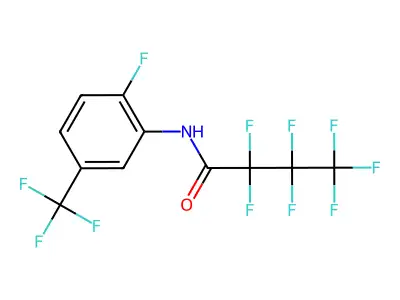 2,2,3,3,4,4,4-heptafluoro-N-[2-fluoro-5-(trifluoromethyl)phenyl]butanamide structure