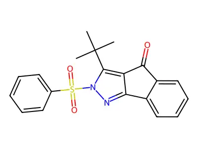 3-(Tert-butyl)-2-(phenylsulfonyl)indeno[3,2-C]pyrazol-4-one structure