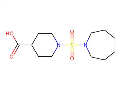 1-(azepan-1-ylsulfonyl)piperidine-4-carboxylic Acid structure