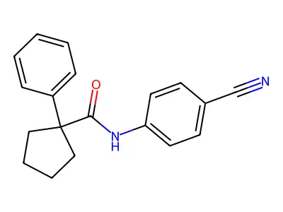 N-(4-cyanophenyl)-1-phenylcyclopentane-1-carboxamide structure