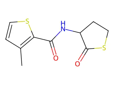 3-methyl-N-(2-oxothiolan-3-yl)thiophene-2-carboxamide structure