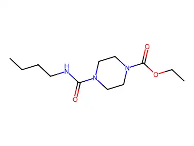Ethyl 4-(butylcarbamoyl)piperazine-1-carboxylate structure