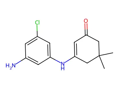 3-(3-Amino-5-chloroanilino)-5,5-dimethylcyclohex-2-en-1-one structure