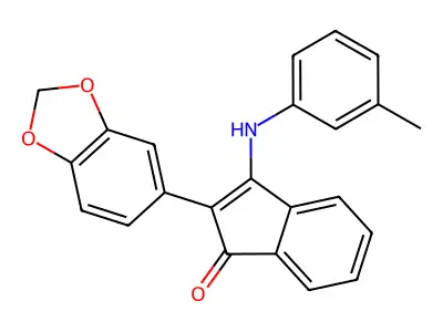 2-(1,3-Benzodioxol-5-yl)-3-(3-methylanilino)inden-1-one structure