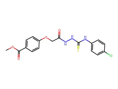methyl 4-[({[(4-chlorophenyl)carbamothioyl]amino}carbamoyl)methoxy]benzoate structure