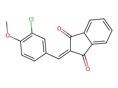 2-((3-Chloro-4-methoxyphenyl)methylene)indane-1,3-dione structure