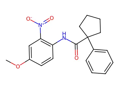 N-(4-methoxy-2-nitrophenyl)-1-phenylcyclopentane-1-carboxamide structure