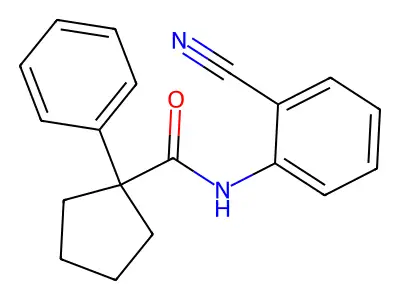 N-(2-cyanophenyl)-1-phenylcyclopentane-1-carboxamide structure