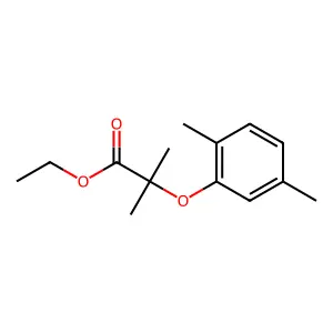 Ethyl 2,5-dimethylphenoxyisobutyrate structure