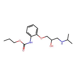 Propyl N-(2-(2-Hydroxy-3-(propan-2-ylamino)propoxy)phenyl)carbamate structure