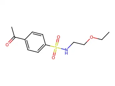 4-acetyl-N-(2-ethoxyethyl)benzenesulfonamide structure
