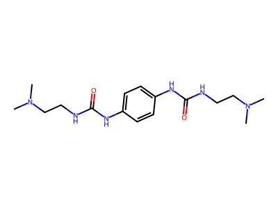 ((2-(DIMETHYLAMINO)ETHYL)AMINO)-N-(4-(((2-(DIMETHYLAMINO)ETHYL)AMINO)CARBONYLAMINO)PHENYL)FORMAMIDE structure