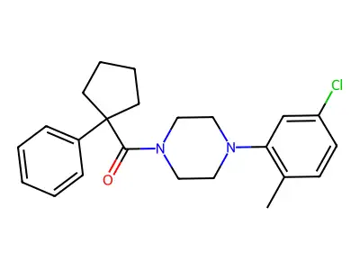 4-(5-Chloro-2-methylphenyl)piperazinyl phenylcyclopentyl ketone structure