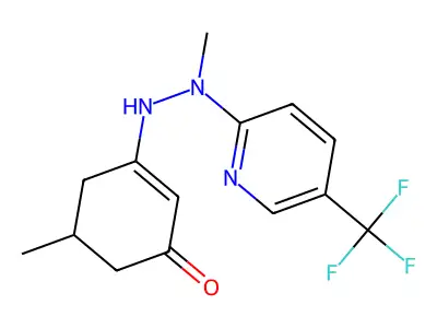 5-METHYL-3-((METHYL(5-(TRIFLUOROMETHYL)(2-PYRIDYL))AMINO)AMINO)CYCLOHEX-2-EN-1-ONE structure