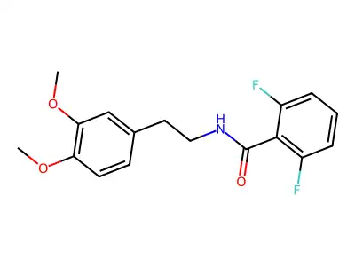 N-[2-(3,4-dimethoxyphenyl)ethyl]-2,6-difluorobenzamide structure
