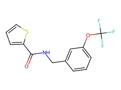 2-Thienyl-N-((3-(trifluoromethoxy)phenyl)methyl)formamide structure