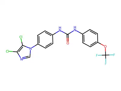 1-[4-(4,5-Dichloroimidazol-1-yl)phenyl]-3-[4-(trifluoromethoxy)phenyl]urea structure