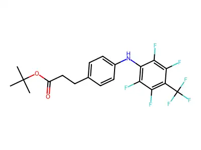 TERT-BUTYL 3-(4-((2,3,5,6-TETRAFLUORO-4-(TRIFLUOROMETHYL)PHENYL)AMINO)PHENYL)PROPANOATE structure