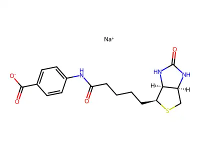 (+)-Biotin 4-Amidobenzoic Acid, Sodium Salt structure
