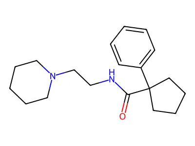 (Phenylcyclopentyl)-N-(2-piperidylethyl)formamide structure