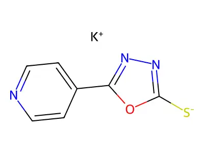 Potassium 5-pyridin-4-yl-1,3,4-oxadiazole-2-thiolate structure