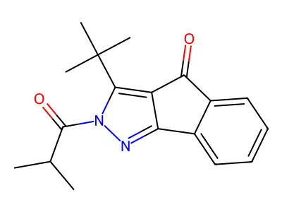 3-(Tert-butyl)-2-(2-methylpropanoyl)indeno[3,2-C]pyrazol-4-one structure