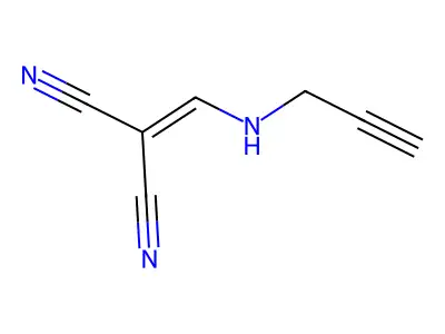((Prop-2-ynylamino)methylene)methane-1,1-dicarbonitrile structure