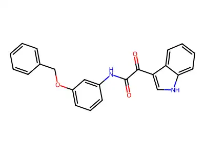 N-[3-(Benzyloxy)phenyl]-2-(1H-indol-3-yl)-2-oxoacetamide structure