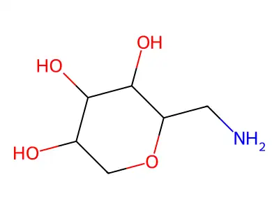 6-Amino-1,5-anhydro-6-deoxyglucitol structure