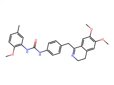 1-(4-((6,7-DIMETHOXY(3,4-DIHYDROISOQUINOLYL))METHYL)PHENYL)-3-(2-METHOXY-5-METHYLPHENYL)UREA structure