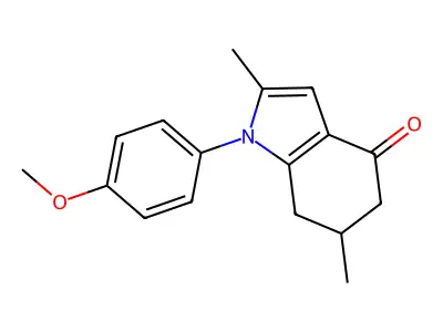 1-(4-Methoxyphenyl)-2,6-dimethyl-5,6,7-trihydroindol-4-one structure