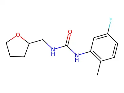 1-(5-Fluoro-2-methylphenyl)-3-[(oxolan-2-yl)methyl]urea structure