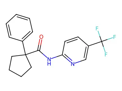 1-phenyl-N-[5-(trifluoromethyl)pyridin-2-yl]cyclopentane-1-carboxamide structure