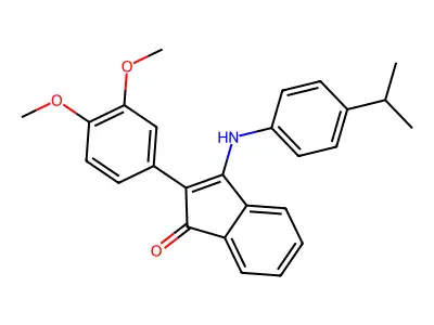 2-(3,4-Dimethoxyphenyl)-3-((4-isopropylphenyl)amino)inden-1-one structure