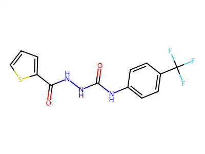 1-(Thiophenecarbonyl)-4-(4-trifluoromethylphenyl)semicarbazide structure