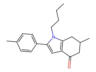 1-Butyl-6-methyl-2-(4-methylphenyl)-5,6,7-trihydroindol-4-one structure
